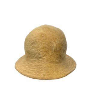 Vintage Tan Angora Cloche Hat Made In France